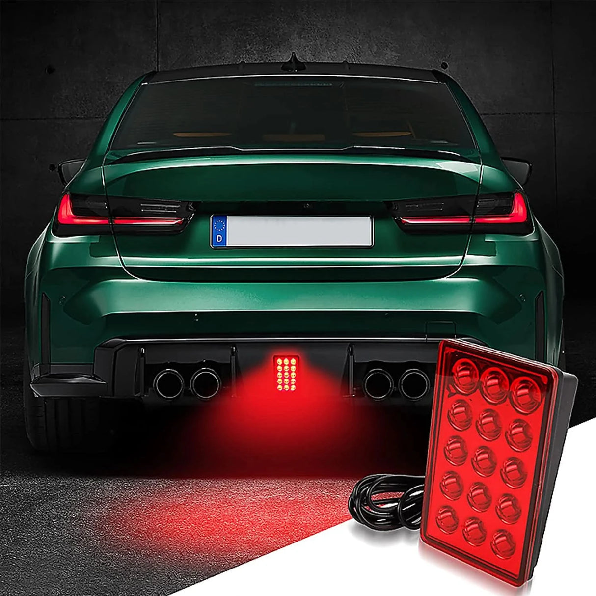 F1-Style LED Rear Brake Light – 12V Strobe & Running Light Warning Lamp (Universal Fit)
