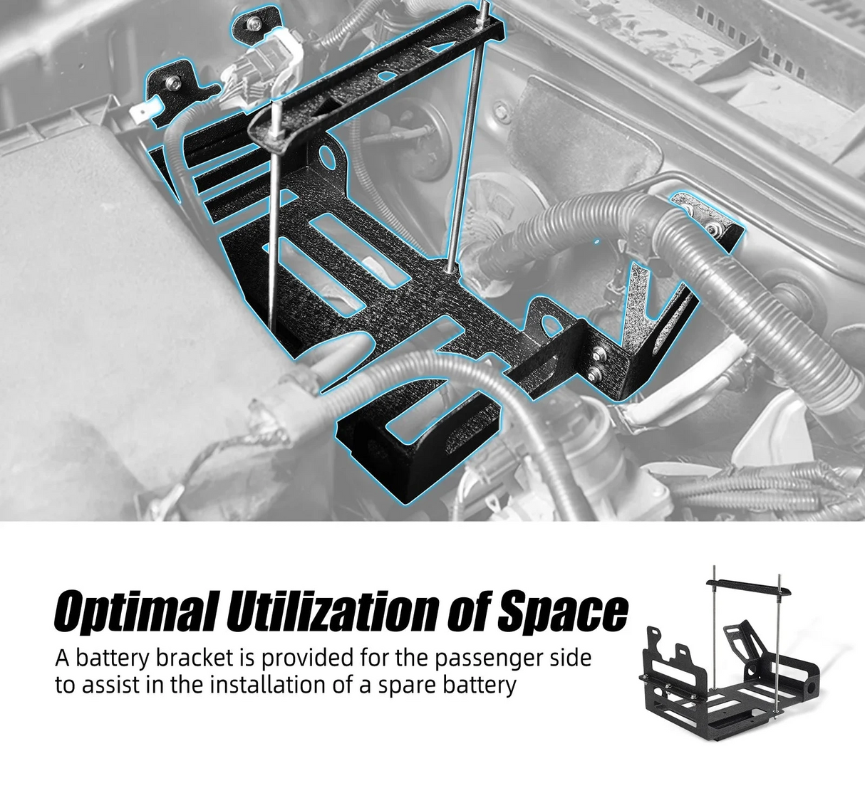 Secondary Battery Tray – Toyota 4Runner 5th Gen (2010–2023) | Group 34 / 35 Dual Battery Mount