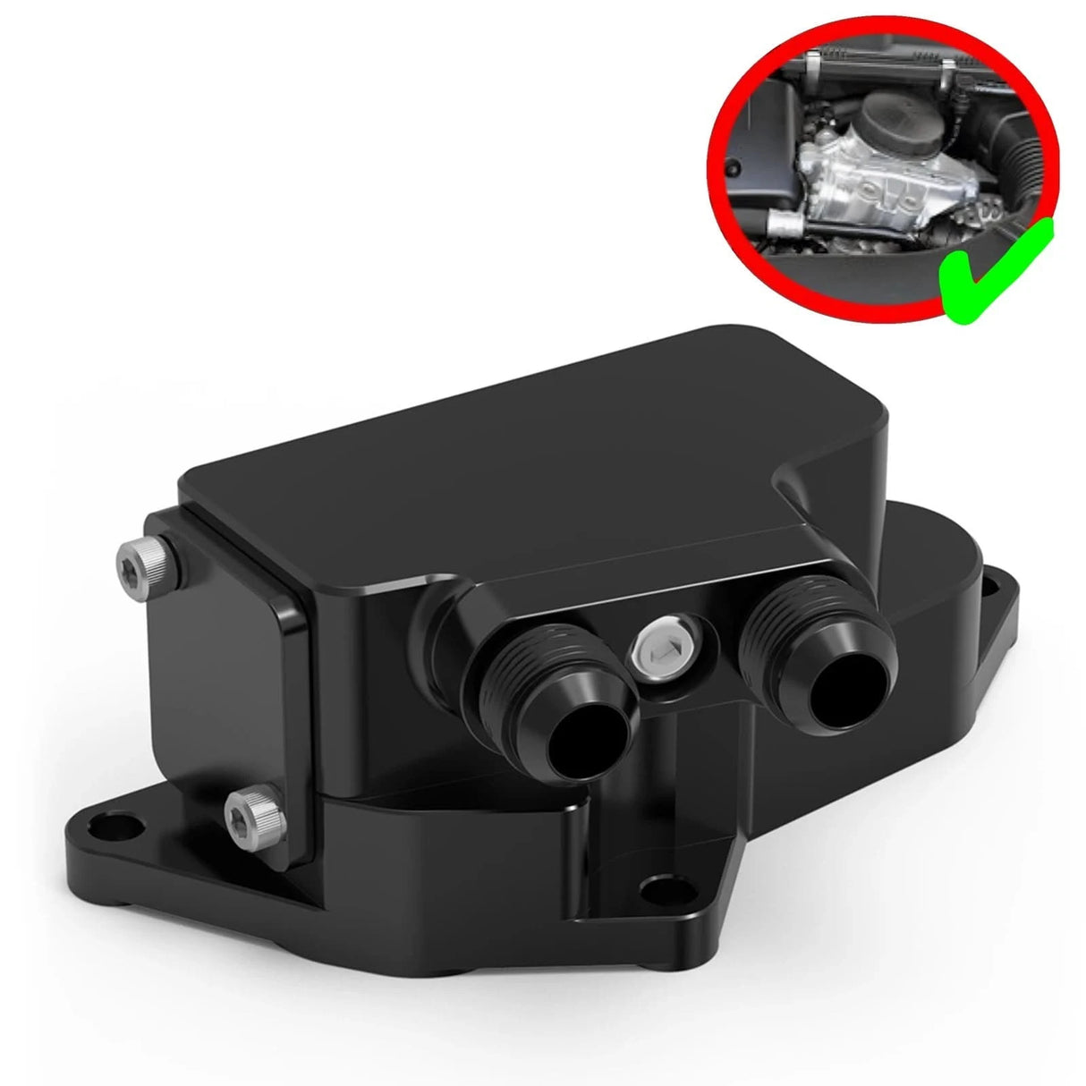 N54 / N55 Low-Temp Oil Cooler Adapter with Thermostat – BMW 135i / 335i / 1M / X1 35i