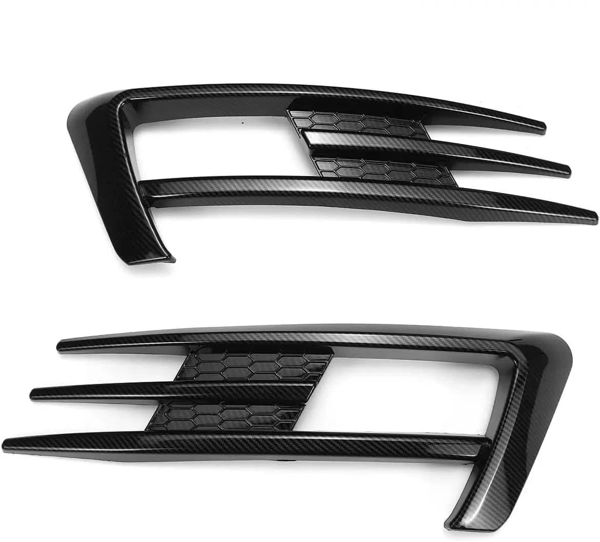 Gloss Black Front Fog Light Grille Covers for VW Golf GTI MK7 (2014–2017) – Lower Bumper Mesh Inserts