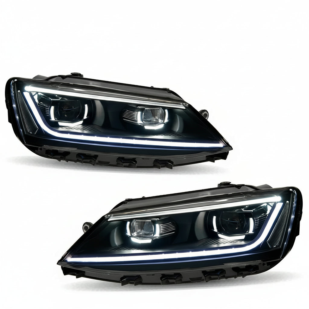 LED Headlights for Volkswagen Jetta MK6 (2011–2018) – Projector Lens & DRL Head Lamp Upgrade