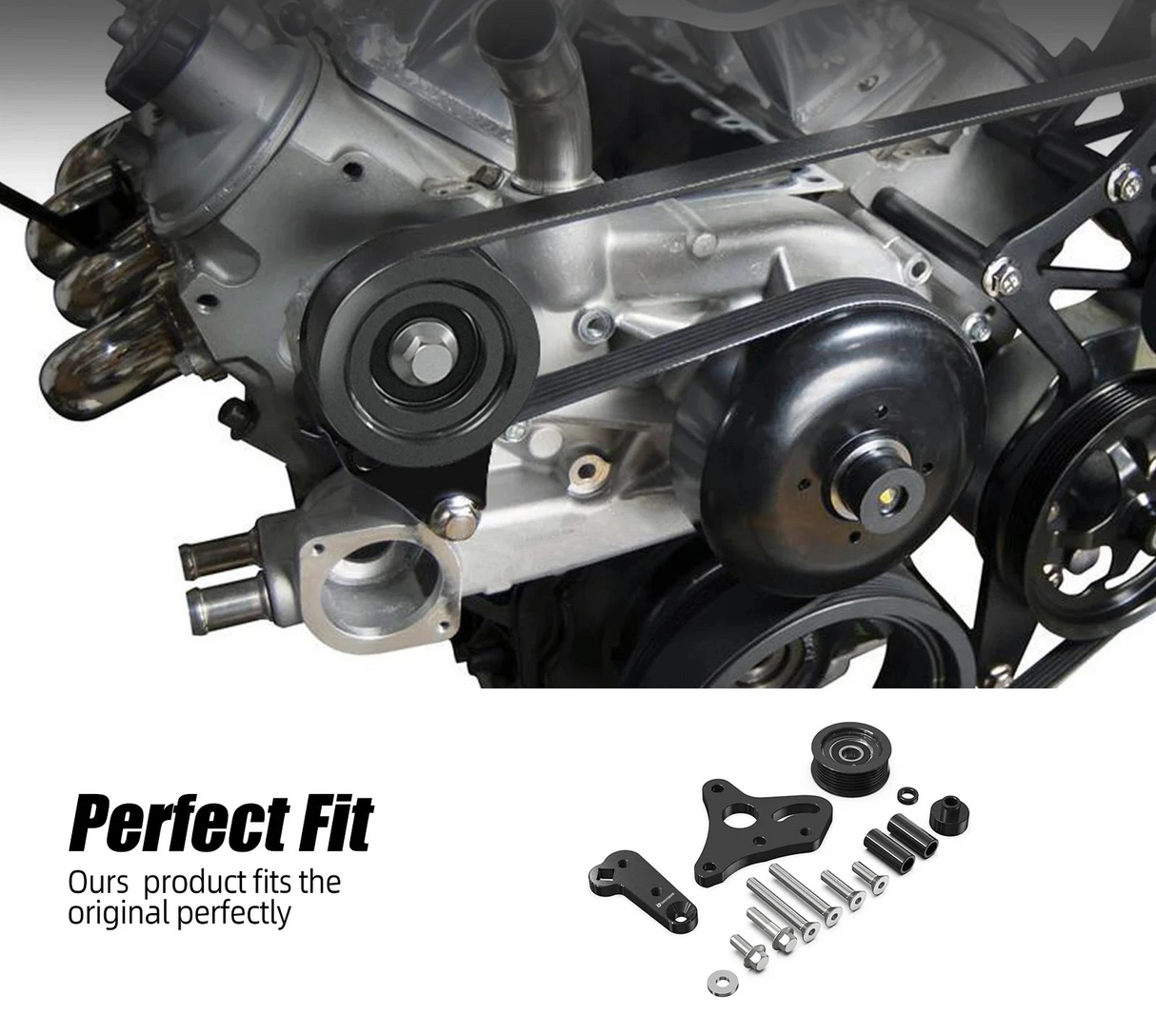 Billet Manual Belt Tensioner w/ Pulley – LS Truck & SUV Engines (4.8L / 5.3L / 6.0L / 6.2L)