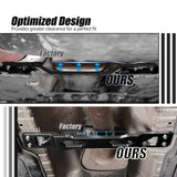 VW MQB Platform 6061 Aluminum Centre & Rear Tunnel Brace Set for Golf MK7 / MK8, Audi A3 / Q2, SEAT Leon / Ateca, Skoda Octavia / Superb (FWD / LHD Only / Replaces 5Q0804421B / 5Q0802128)