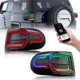 Toyota FJ Cruiser RGB LED Tail Light Assembly with Dynamic Turn Signal 2007 - 2020 (Pair)