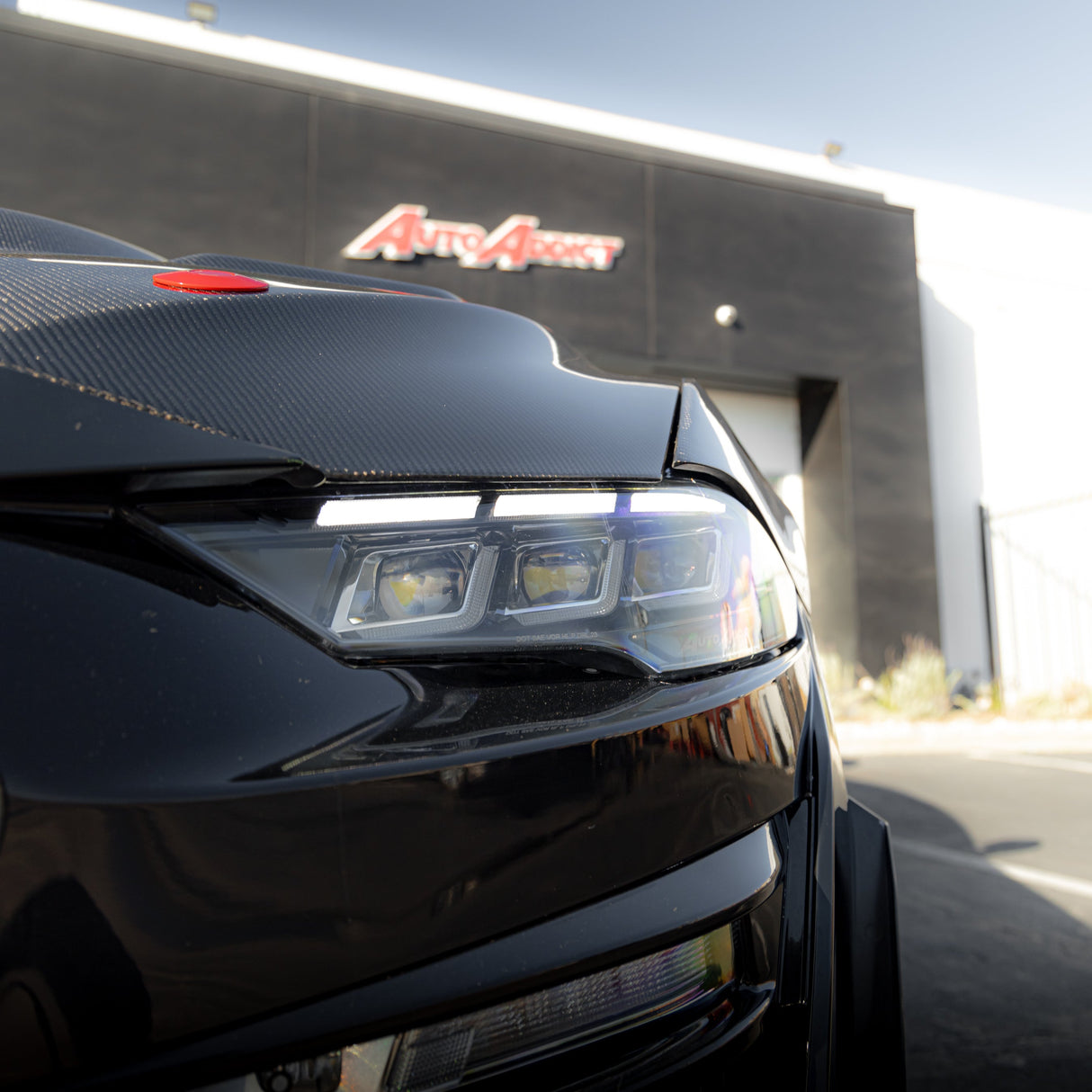 2018-2023 Ford Mustang Projector Headlights S650 Style LED Amber Sequential Turn Signals