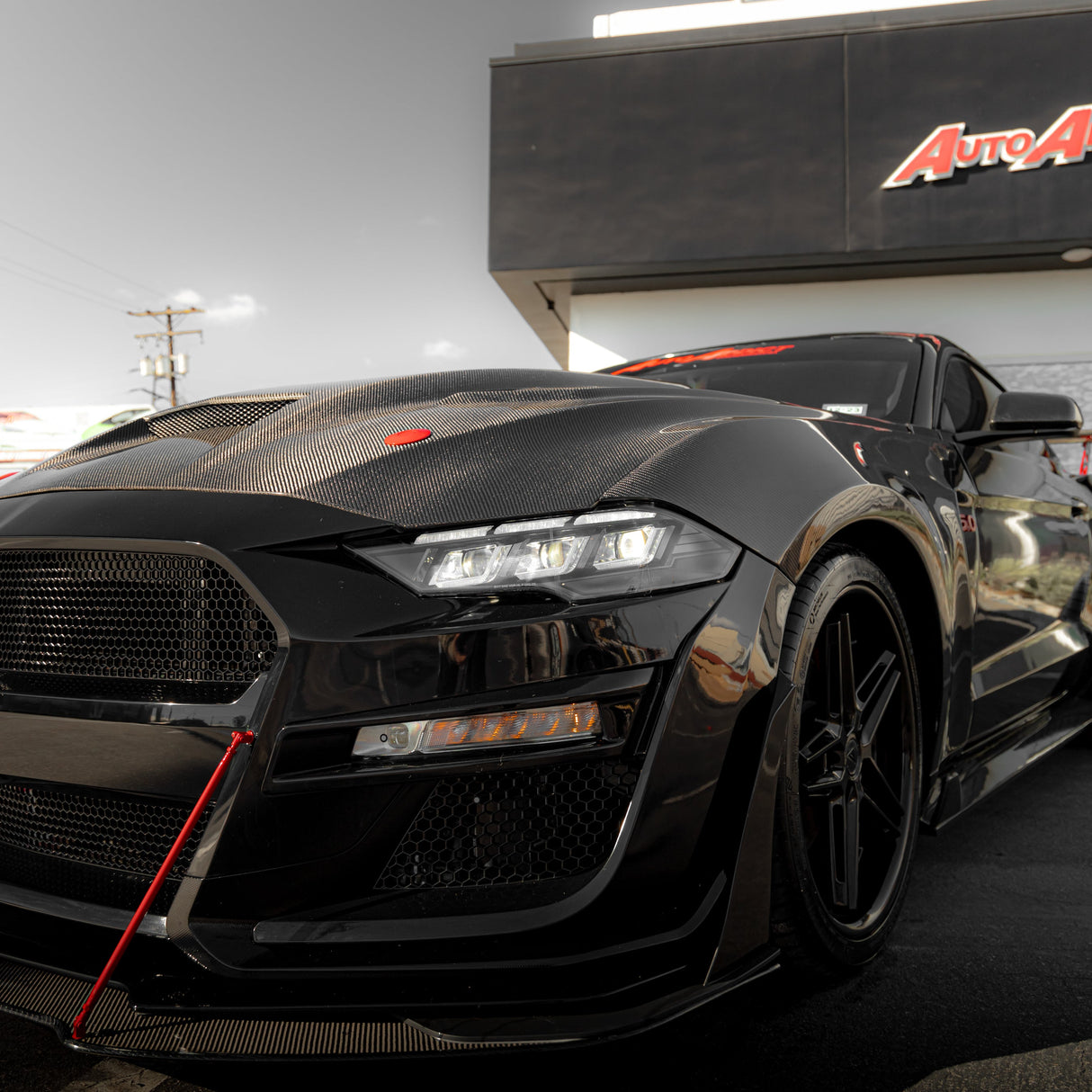 2018-2023 Ford Mustang Projector Headlights S650 Style LED Amber Sequential Turn Signals