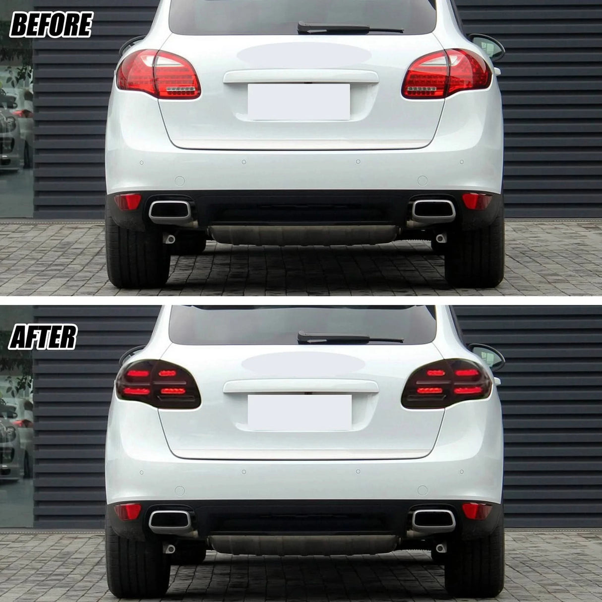 LED Tail Lights for Porsche Cayenne 958 (2011–2014) – Sequential Turn Signal Red Rear Lamp Assembly
