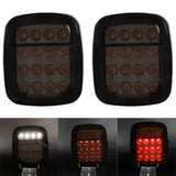 LED Tail Lights for Jeep Wrangler CJ / YJ / TJ – Smoked or Red Lens (2-Piece Set)