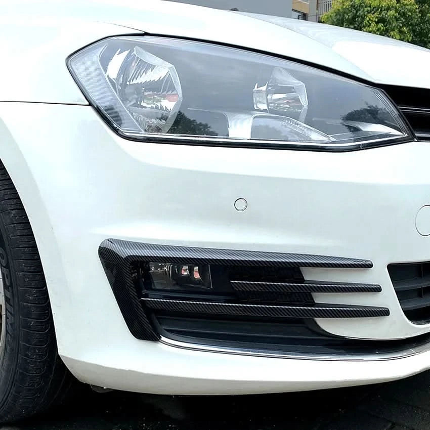 Gloss Black Front Fog Light Grille Covers for VW Golf GTI MK7 (2014–2017) – Lower Bumper Mesh Inserts