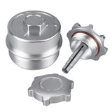 BMW 3 Series E36 E46 / 5 Series E39 / X3 E83 / X5 E53 / Z3 M52 M54 Billet Aluminum M-Style Engine Cap Set Oil Filler Filter Power Steering Coolant 1992 - 2006