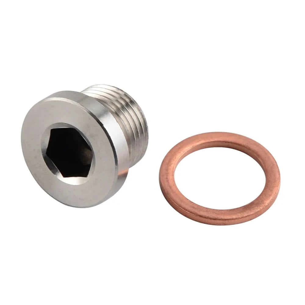 M18x1.5 Stainless Steel Oxygen Sensor Bung Plug with Copper Gasket