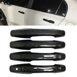 Carbon Fiber Style Exterior Door Handle Cover Trim for Honda Civic 2006–2011 & Pilot 2009–2015 – ABS Protective Molding Set