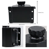 Universal 1L Aluminum Coolant Overflow Tank – Radiator Recovery Reservoir w/ Billet Cap