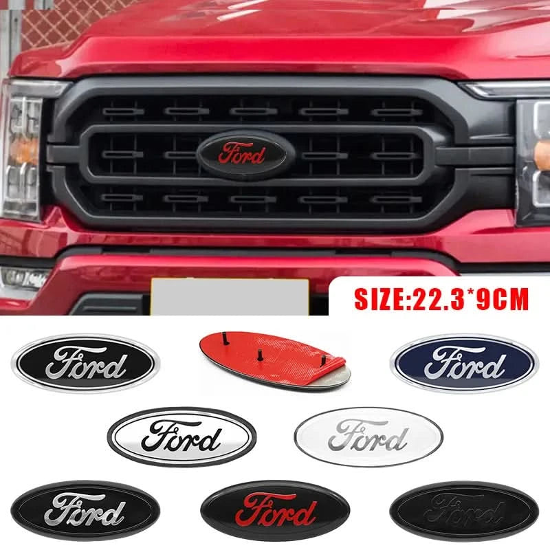 Front Grille & Rear Trunk Emblem for Ford – Replacement Badge for F-150, F-250, Edge, Escape, Transit & Fusion