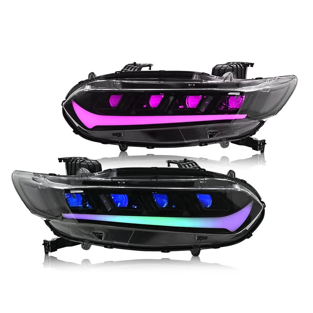 LED Headlight Assembly for Honda Accord (2018–2021) – Devil’s Eye DRL & Projector Lens Headlamps
