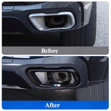 BMW X7 Black Knight Style Exhaust Tip Tail Throat Decorative Cover (Single Hole / Outer Frame)