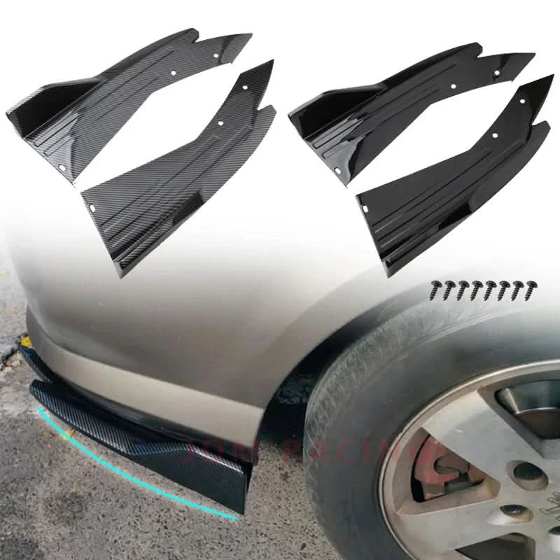 Universal Rear Bumper Side Splitters – 48cm ABS Corner Aero Trim (Pair)