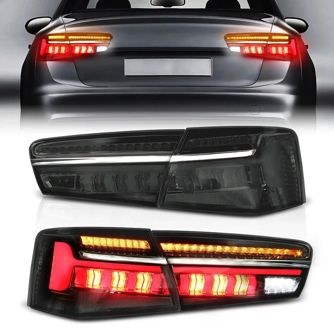 Audi A6 C7 LED Tail Lights – Rear Brake, Reverse, Parking & Turn Signal Assembly (2012–2015)