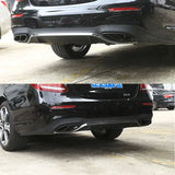 Mercedes-Benz C-Class W205, E-Class W212/W213 & GLC X253 Gloss Black Exhaust Tip Covers – Stainless Steel Trim Set (2014–2017)