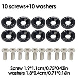 Universal M6 Aluminum Fender Washer & Bolt Kit – Concave Fasteners (20-Piece or 40-Piece Set)