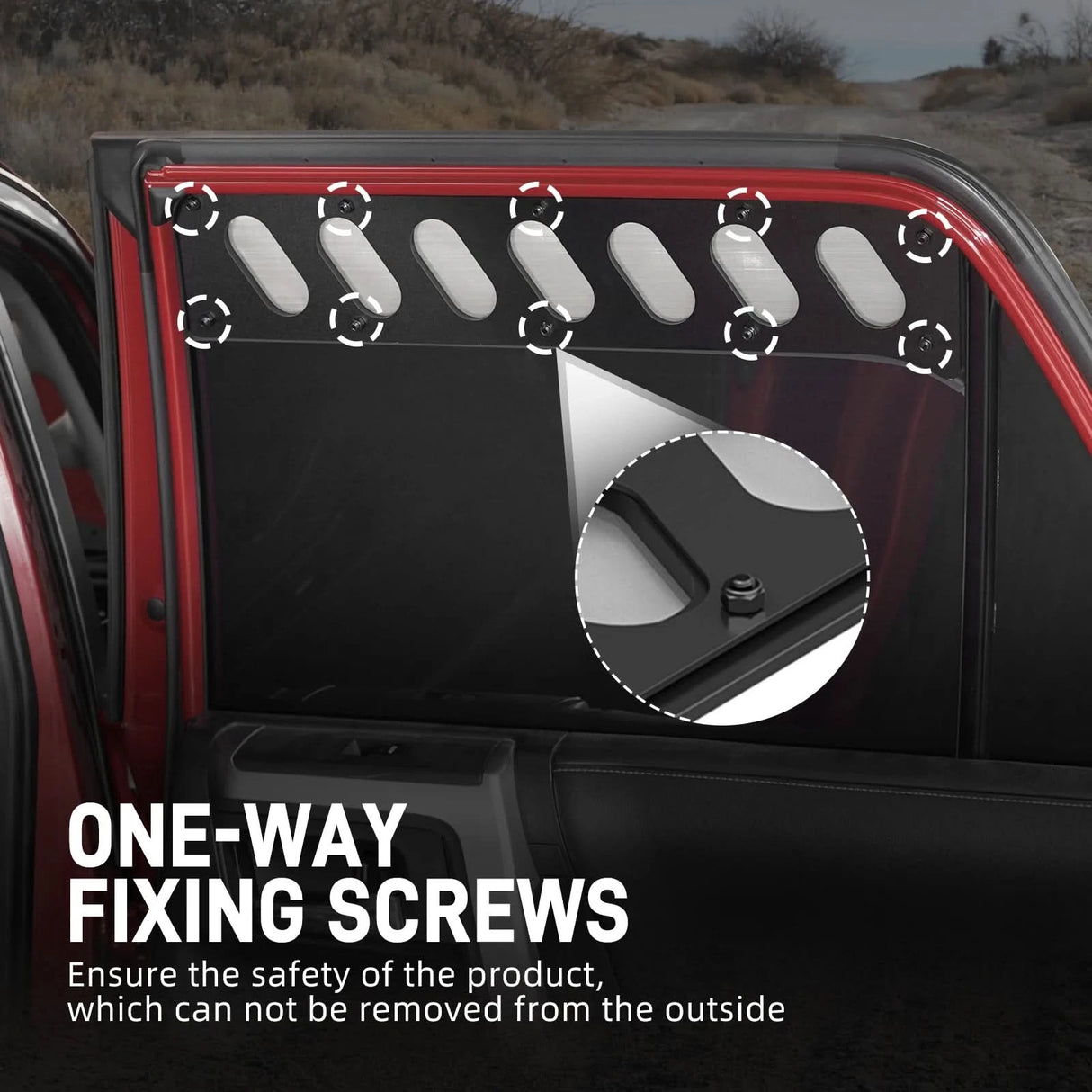 Billet Rear Door Window Vent Inserts for Toyota 4Runner 2010–2021