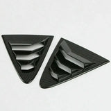 Rear Side Window Louver Cover Set for Toyota Corolla Sedan 2019–2023 – Gloss Black / Carbon Look Vent Trim