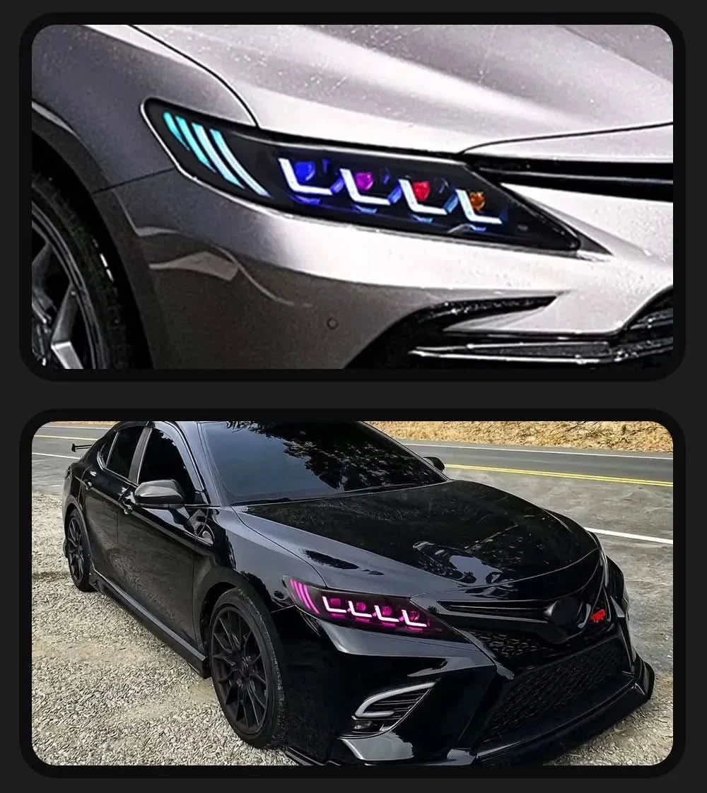 Toyota Camry RGB LED Projector Headlights – DRL Upgrade with Custom Lighting (2018–2024)