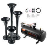 Trumpet Train Horn Kit with 12V 120 PSI Air Compressor – Universal for Trucks, Pickups & SUVs