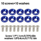 Universal M6 Aluminum Fender Washer & Bolt Kit – Concave Fasteners (20-Piece or 40-Piece Set)