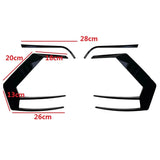 Gloss Black Rear Bumper Splitter Canards for VW Golf GTI/R MK7 & MK7.5 (2012–2020)