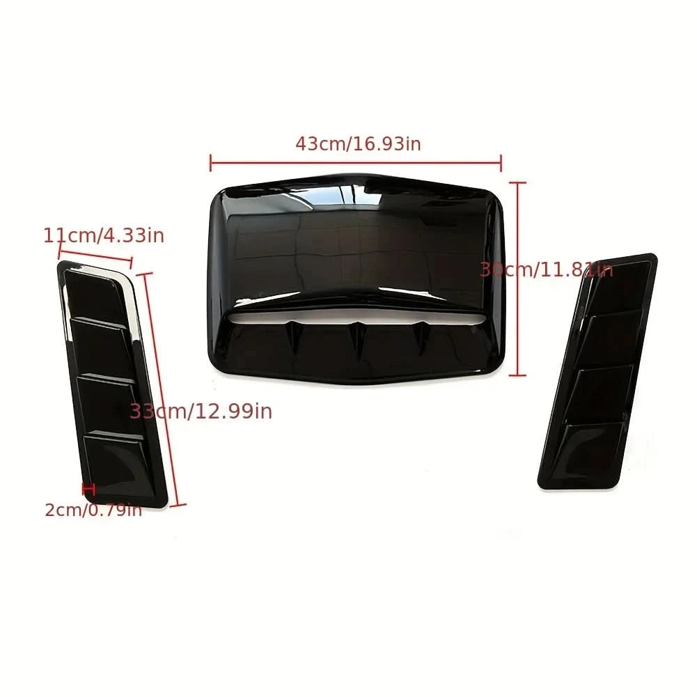 Universal Hood & Side Vent Cover Set – Performance Style Exterior Vent Trim (3-Piece Set)
