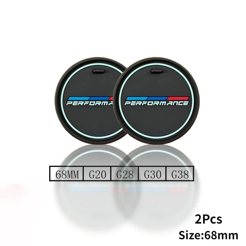 Silicone Cup Holder Coaster Set for BMW – 2PCS Interior Cup Mat for X1 X2 X3 X4 X5 X6 & 1–7 Series (Multiple Chassis Fitment)
