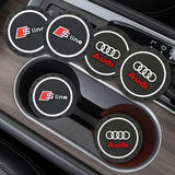 Audi Interior Cup Holder Anti-Slip Coasters – Silicone Mat Set (A & Q Series)