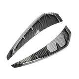 Universal Car Shark Vent Side Grille Air Flow Fender Decoration – Gloss Black / Carbon Texture ABS Trim-2PCS