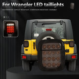 LED Tail Lights for Jeep Wrangler CJ / YJ / TJ – Smoked or Red Lens (2-Piece Set)