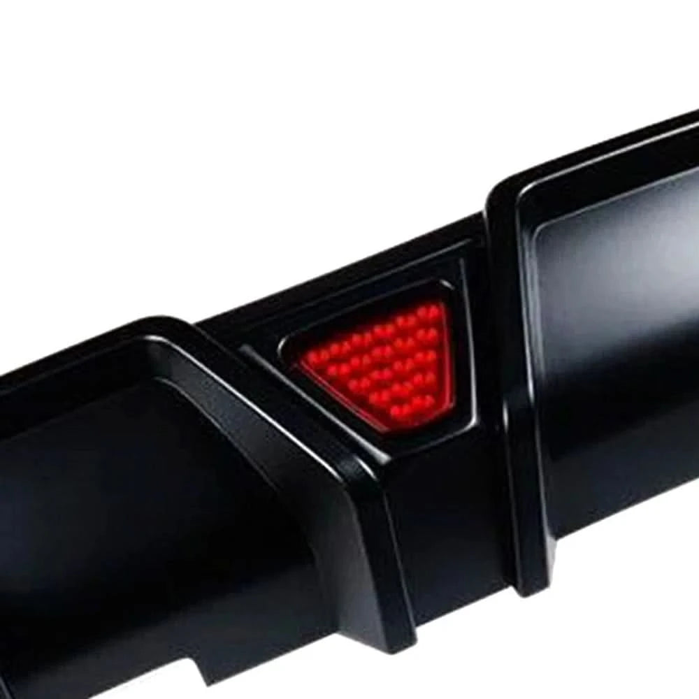 Honda Civic Rear Bumper Diffuser & Splitter Kit with LED Accent – Gloss Black (2016–2022 Sedan)