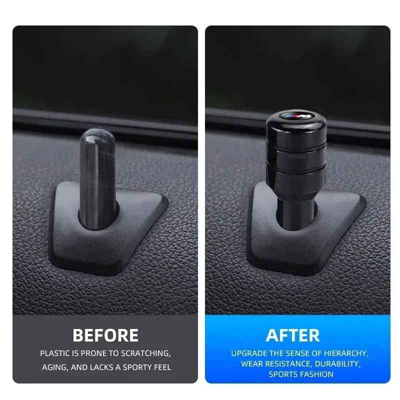 Billet Aluminum Door Lock Pins – Universal Fit for BMW Models – Interior Styling Upgrade