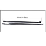 Ford Mustang Carbon Fiber Side Skirt Extensions – Gloss 2×2 Weave (2015–2017 Coupe & Convertible)