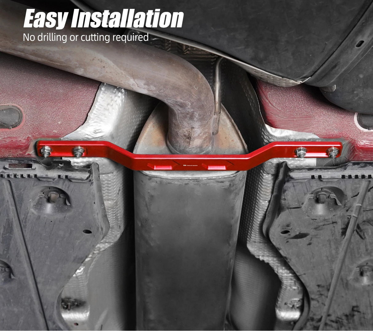 Billet Rear Tunnel Brace – MQB Platform (FWD & AWD) | Golf MK7 / MK8, A3, Q2, Leon, Octavia | Replaces 5Q0802128