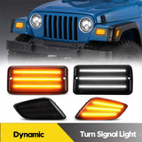 Dynamic LED Turn Signal & Side Marker Lights for Jeep Wrangler TJ (1997–2006)