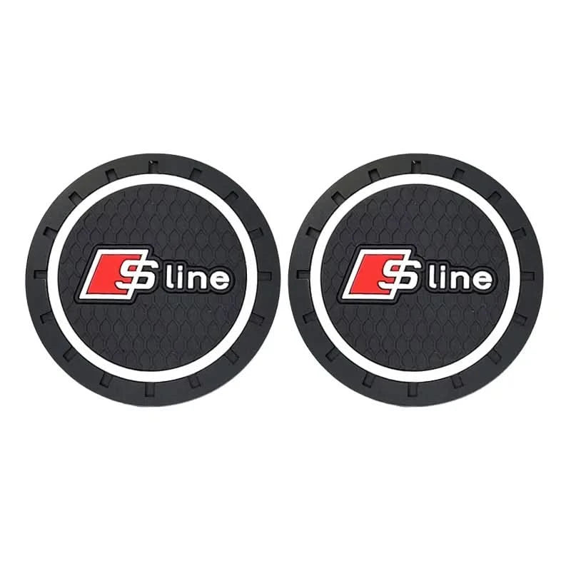 Audi Interior Cup Holder Anti-Slip Coasters – Silicone Mat Set (A & Q Series)