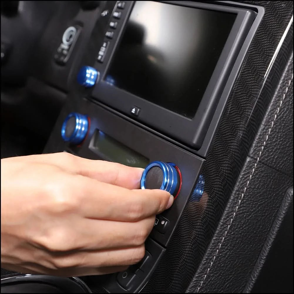 Corvette C6 Aluminum Climate Control Knob Rings – Interior Trim Upgrade (2007–2013, 3-Piece Set)