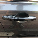 Carbon Fiber Style Exterior Door Handle Cover Trim for Honda Civic 2006–2011 & Pilot 2009–2015 – ABS Protective Molding Set