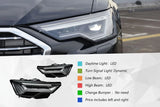 LED Headlights for Audi A6 (2019–2023) – A6 C8 Style with DRL & Dynamic Turn Signals