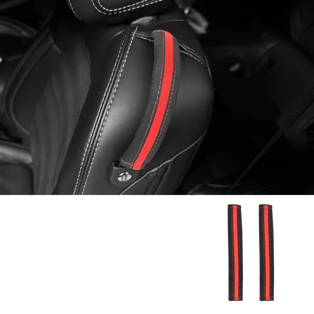 Suede Safety Belt Buckle Cover for Ford Mustang GT / EcoBoost / Dark Horse 2015–2025 – Interior Clip Protector
