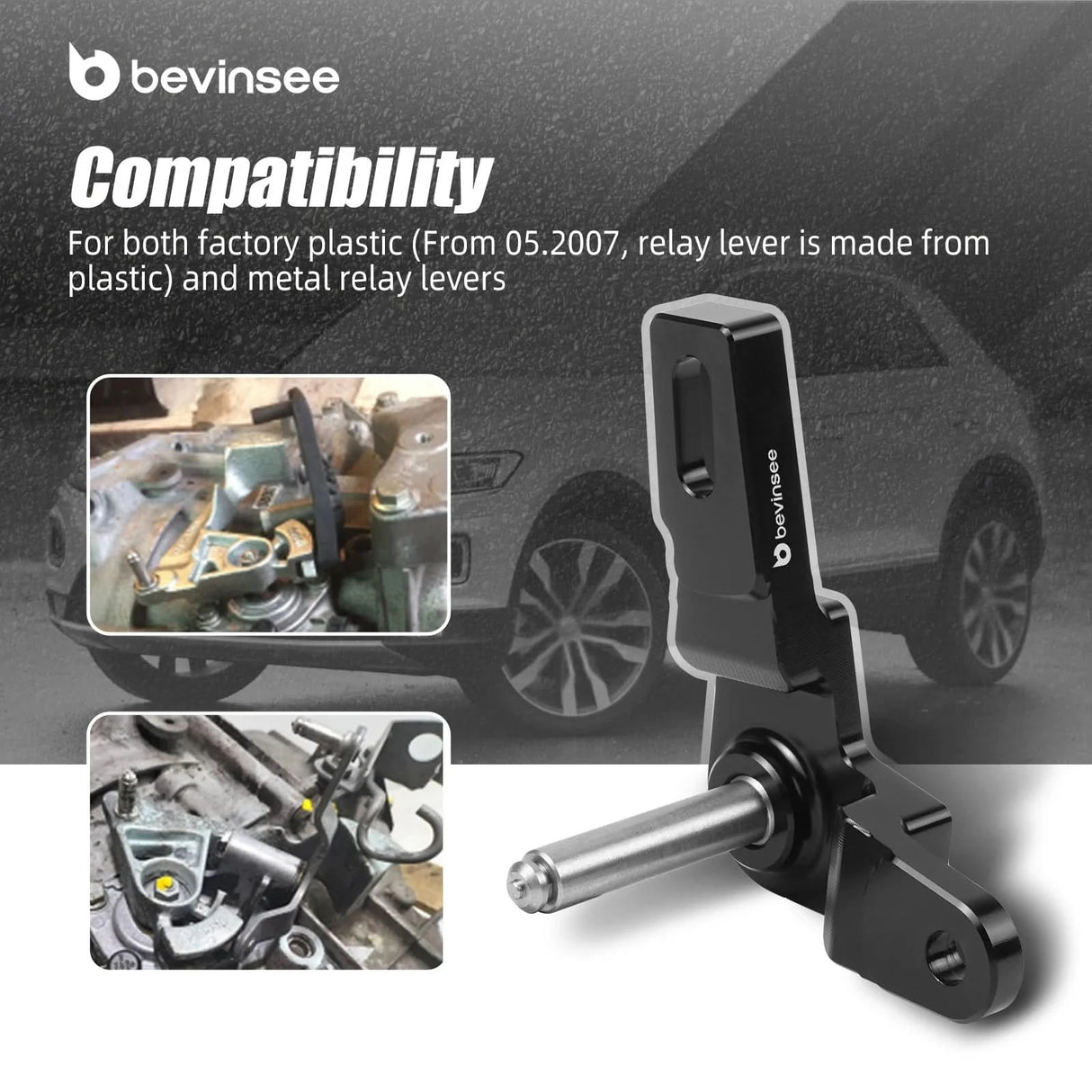 Adjustable Short Shifter Relay Lever – MQ350 6-Speed (02M / 02Q) | VW / Audi / MQB Platforms