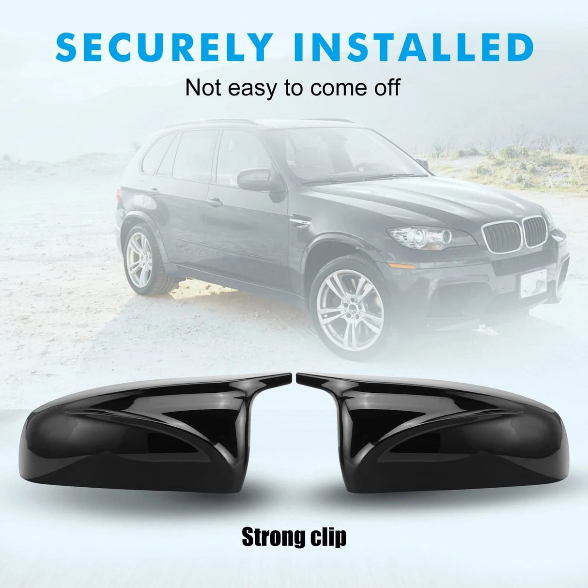 M-Style Gloss Black Mirror Covers – BMW X5 E70 & X6 E71 (2008–2012)