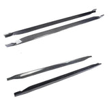 Ford Mustang Carbon Fiber Side Skirt Extensions – Gloss 2×2 Weave (2015–2017 Coupe & Convertible)