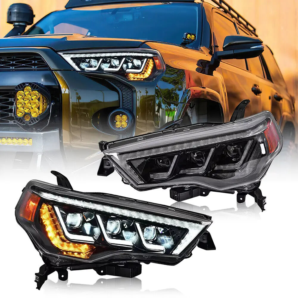 LED Headlight Assembly with Sequential Turn Signals & Start-Up DRL – Toyota 4Runner 5th Gen (2014–2022)