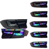 Honda Accord RGB LED Tail Lights – Smoked Lens with Startup Animation (2018–2022 Sedan)